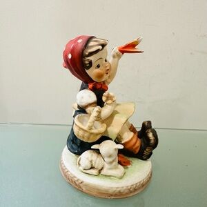 Farewell Girl With Sheep Waving Hand Made In‎ Japan